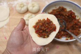 牛肉辣椒包子&西红柿蛋花汤早餐的做法步骤：9