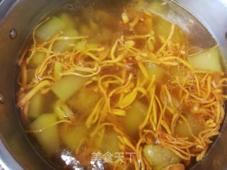 虫草花冬瓜鸡腿汤的做法步骤：12