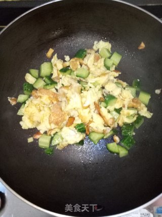 杏鲍菇鸡蛋炒饭的做法步骤：7