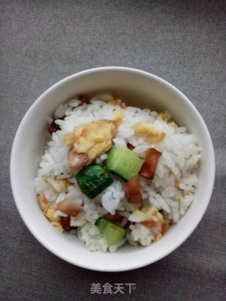 杏鲍菇鸡蛋炒饭的做法步骤：10
