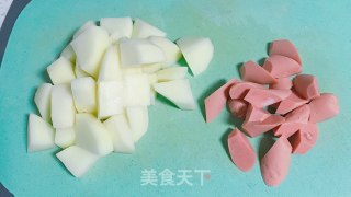 孜然火腿土豆的做法步骤：1