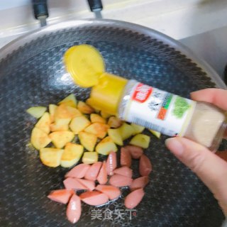 孜然火腿土豆的做法步骤：7