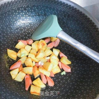 孜然火腿土豆的做法步骤：8