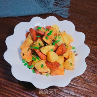 孜然火腿土豆的做法步骤：11