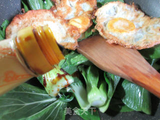 煎鸡蛋烧青菜的做法步骤：5