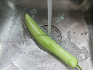咸菜面筋炒夜开花的做法步骤：3