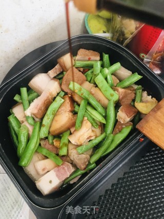 豆角焖卤肉的做法步骤：7