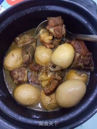 红烧排骨鸡蛋的做法步骤：8