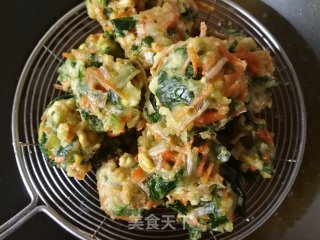 胡萝卜豆芽菠菜丸子的做法步骤：15