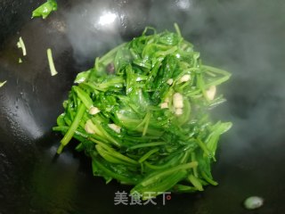 辣炒油麦菜的做法步骤：4