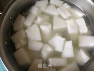 冬瓜排骨油馍片汤的做法步骤：8
