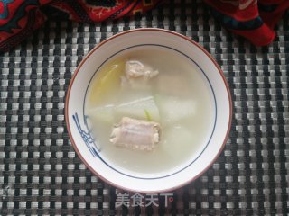冬瓜排骨油馍片汤的做法步骤：13