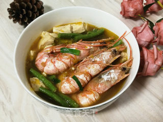 鲜虾豆腐一锅炖的做法步骤：9