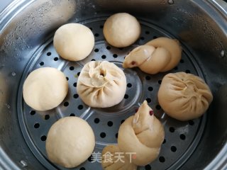 南瓜面素包子的做法步骤：8