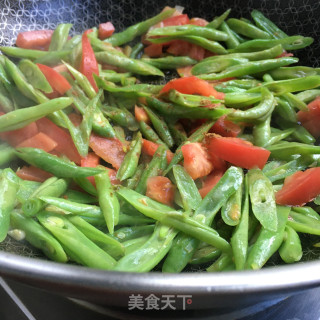 番茄炒豆王的做法步骤：7