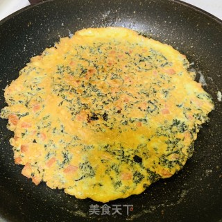 火腿紫菜鸡蛋饼的做法步骤：7