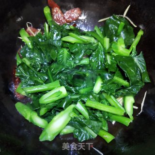 腊肠炒芥兰的做法步骤：9