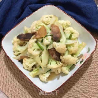 肉片炒花菜的做法步骤：9