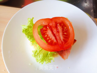 培根鸡蛋汉堡的做法步骤：5
