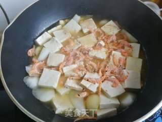 红虾皮冬瓜烧豆腐的做法步骤：6