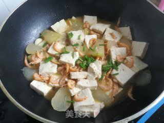 红虾皮冬瓜烧豆腐的做法步骤：7