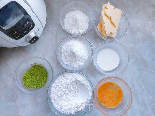 抹茶&原味白色恋人饼干的做法步骤：1
