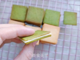 抹茶&原味白色恋人饼干的做法步骤：11