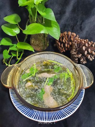 海带芽肉片汤的做法步骤：7