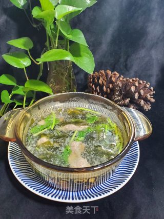 海带芽肉片汤的做法步骤：9