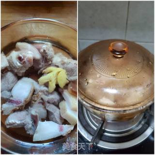 猪脚肉炖笋片的做法步骤：6