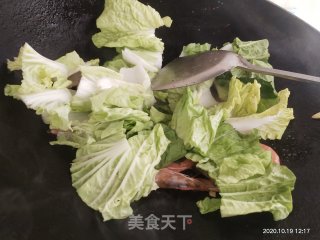 鲜虾炒小白菜的做法步骤：7