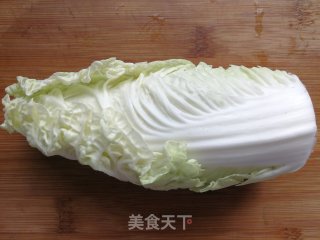 白菜芯儿拌人造肉的做法步骤：3
