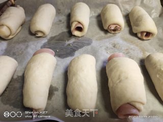 火腿热狗面包卷的做法步骤：7