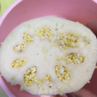 黑糖红枣双米藕的做法步骤：4