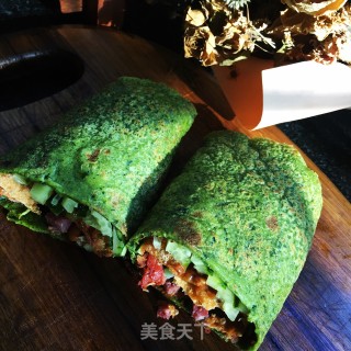 薄脆腊牛肉菠菜卷的做法步骤：12