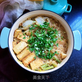 白菜豆腐炖粉丝的做法步骤：13