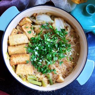 白菜豆腐炖粉丝的做法步骤：14