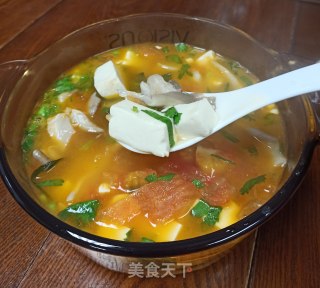 西红柿豆腐平菇汤的做法步骤：8