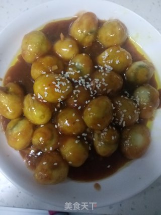 糖醋虎皮鹌鹑蛋的做法步骤：9