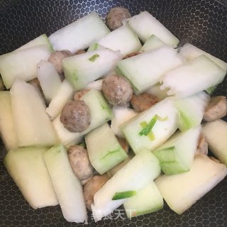 香菇丸烧冬瓜的做法步骤：5