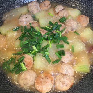 香菇丸烧冬瓜的做法步骤：7