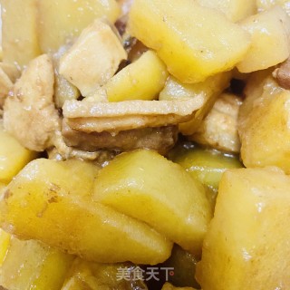 五花肉土豆烧鲍鱼的做法步骤：7