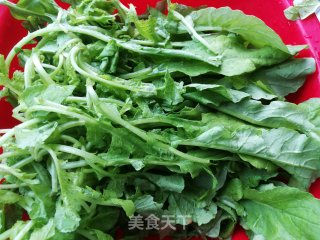 蒜香萝卜缨的做法步骤：1