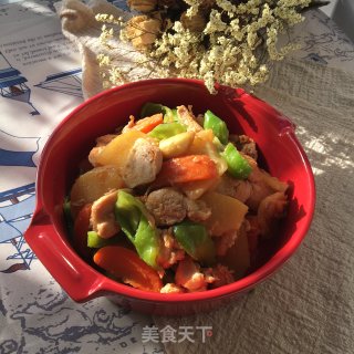 鸡肉烧时蔬的做法步骤：12