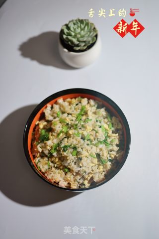 空心菜蛋炒饭的做法步骤：8