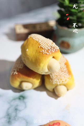 南瓜热狗面包卷的做法步骤：14