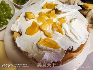 青提芒果生日蛋糕的做法步骤：7