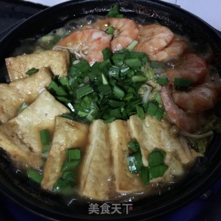 “白菜”白菜豆腐粉丝虾煲的做法步骤：16