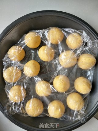 桂花酒酿南瓜豆沙圆子的做法步骤：8