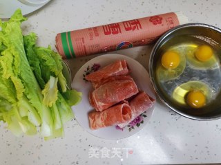 小旱白菜热汤面的做法步骤：1